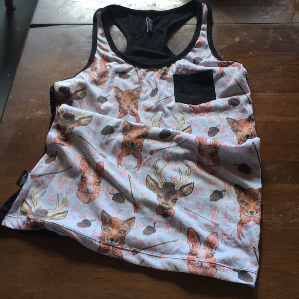 Hipster animal tank top